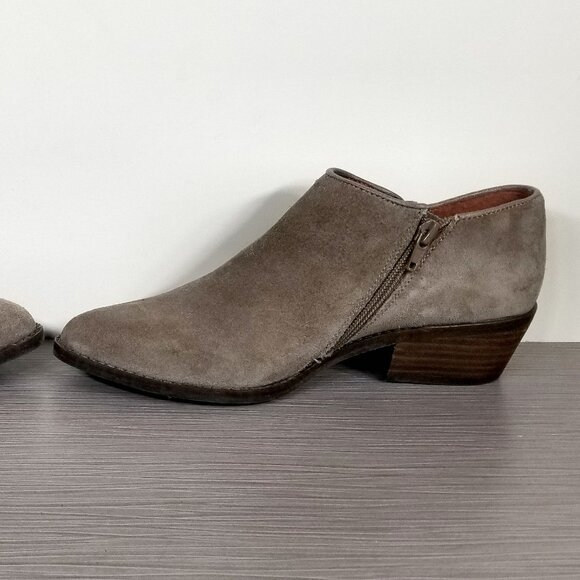 Lucky Brand Faithly Ankle Bootie, Taupe Suede, Womens Various Sizes - Picture 8 of 11
